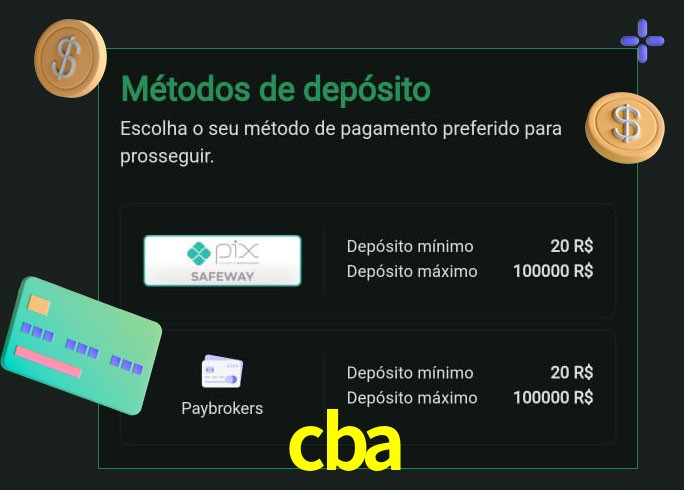 O cassino cba oferece uma grande variedade de métodos de pagamento
